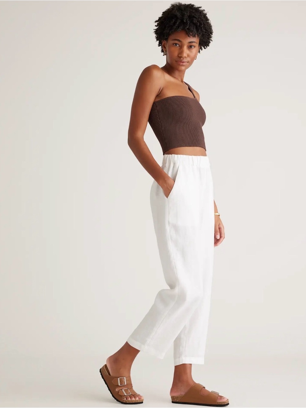 NWT Quince European Linen Pants Size L - Picture 3 of 9